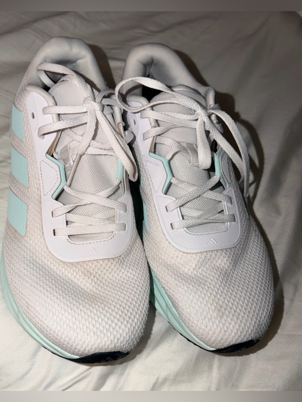 adidas Women's White & Mint Athletic Running Shoes